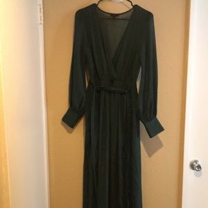 Forrest green maxi dress